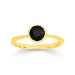 Prouds Rings>9Ct Black Sapphire Ring In Black