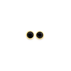 Prouds Earrings>9Ct Black Sapphire Studs In Black