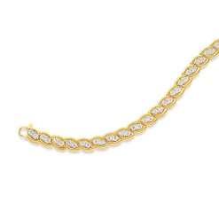 Prouds Bracelets>9Ct 19Cm Diamond Bracelet Weight=.20Ct