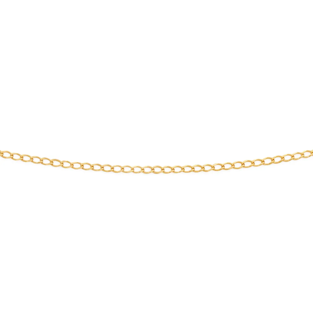 Prouds Necklaces>9Ct 50Cm Diamond Cut Curb Chain