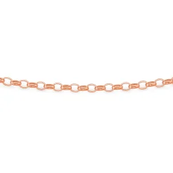 Prouds Necklaces>9Ct 50Cm Rose Gold Oval Belcher Chain