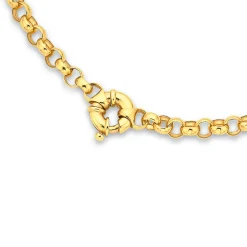 Prouds Necklaces>9Ct 45Cm Solid Belcher Bolt Ring Necklet