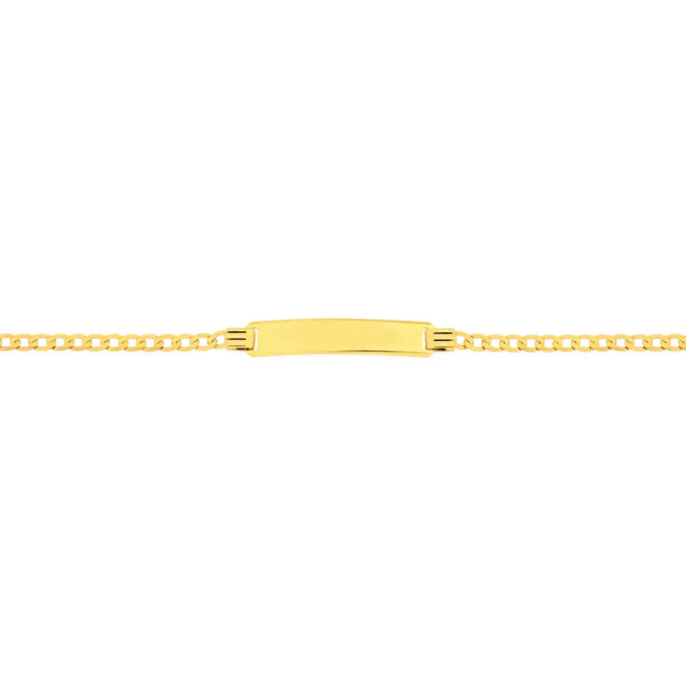 Prouds Bracelets>9Ct 15Cm Solid Curb Identity Bracelet