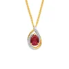 Prouds Pendants>9Ct Created Ruby & Diamond Pendant In Red