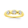 Prouds Rings>9Ct Diamond Hugs & Kisses Dress Ring