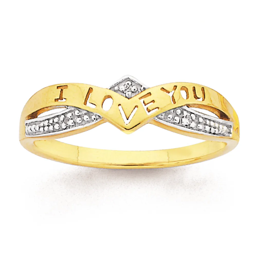 Prouds Rings>9Ct Diamond "I Love You" Ring