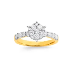 Prouds Rings>9Ct Diamond Ring Total Diamond Weight=1Ct