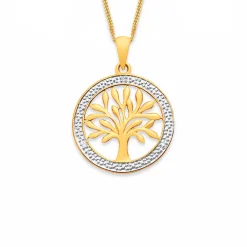 Prouds Pendants>9Ct Diamond Set Tree Of Life Pendant