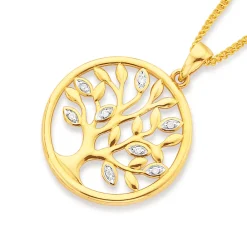 Prouds Pendants>9Ct Diamond Tree Of Life Pendant