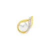 Prouds Pendants>9Ct Freshwater Pearl & Diamond Pendant In White