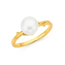 Prouds Rings>9Ct Freshwater Pearl Ring In White