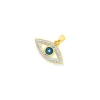 Prouds Pendants>9Ct Gold & Blue Rhodium Diamond Evil Eye Pendant