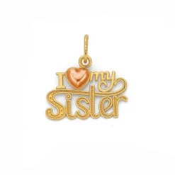 Prouds Pendants>9Ct Gold ' I Love My Sister' Heart Pendant