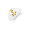 Prouds Rings>9Ct Gold & Sterling Silver Anchor Signet Ring