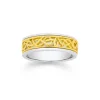 Prouds Rings>9Ct Gold & Sterling Sterling Silver Celtic Pattern Gents Ring