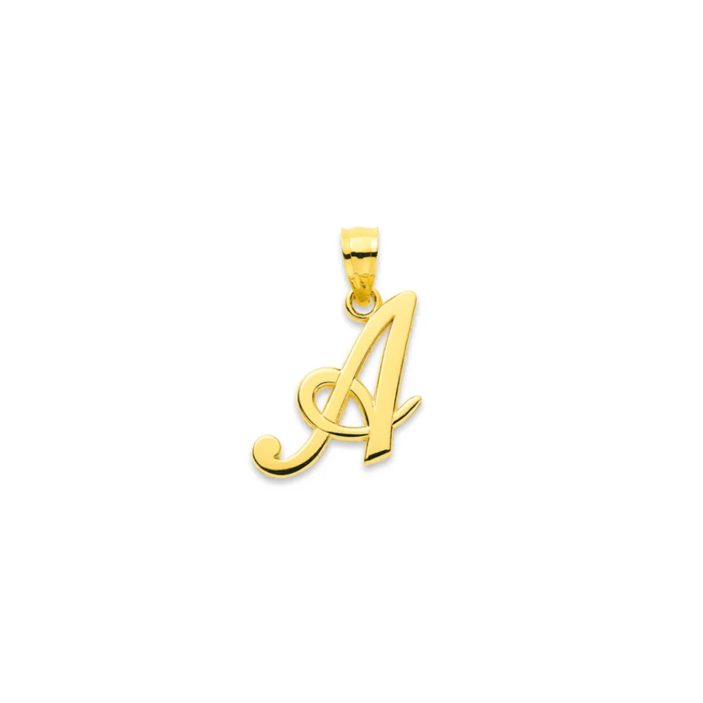 Prouds Pendants>9Ct Gold 'A' Initial Script Pendant