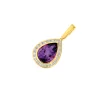 Prouds Pendants>9Ct Gold Amethyst & Diamonds Enhancer Pendant In Purple