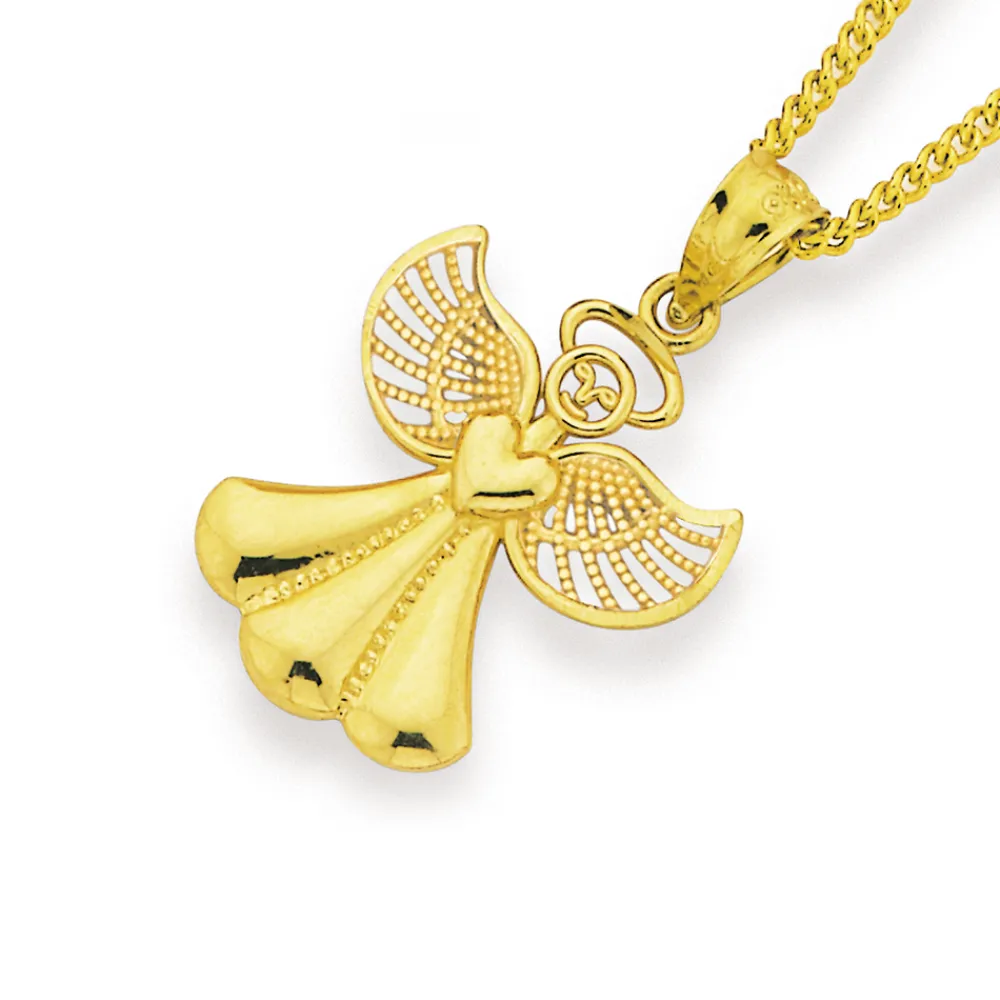 Prouds Pendants>9Ct Gold Angel Pendant