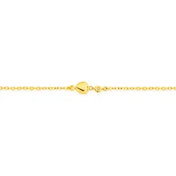 Prouds Bracelets>9Ct Gold 17Cm Diamond Set Heart Trace Bracelet