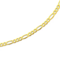 Prouds Body Jewellery>9Ct Gold 25Cm Figaro 3+1 Anklet