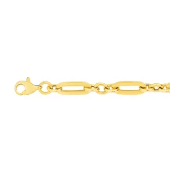 Prouds Bracelets>9Ct Gold 19Cm Figaro 3+1 Bracelet