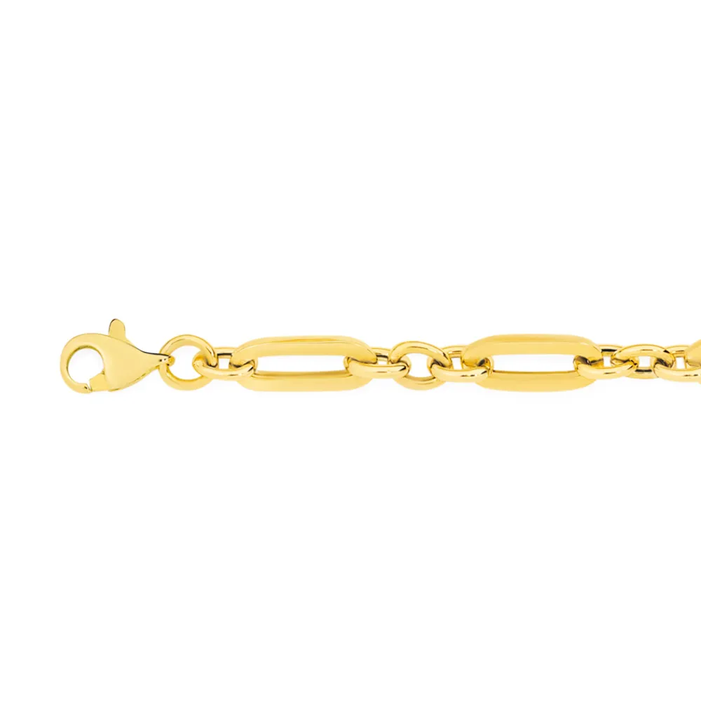 Prouds Bracelets>9Ct Gold 19Cm Figaro 3+1 Bracelet