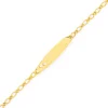 Prouds Bracelets>9Ct Gold 14Cm Figaro 1+1 Oval I.D. Bracelet