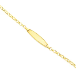 Prouds Bracelets>9Ct Gold 15Cm Hollow Belcher I.D. Bracelet