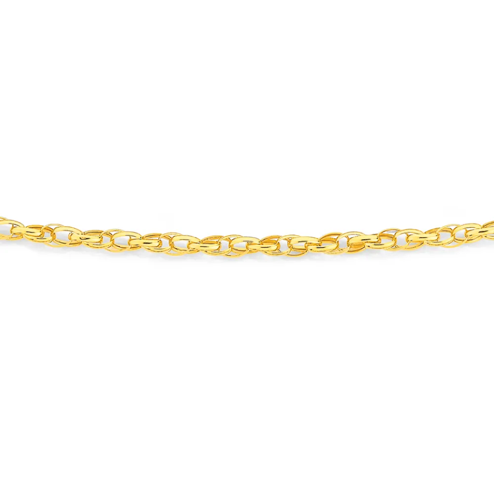 Prouds Necklaces>9Ct Gold 45Cm Hollow Double Belcher Chain