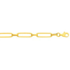 Prouds Bracelets>9Ct Gold 19Cm Hollow Fancy Figaro Paper Clip Bracelet