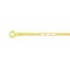 Prouds Bracelets>9Ct Gold 19Cm Hollow Fancy Figaro Curb Bracelet