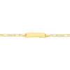 Prouds Bracelets>9Ct Gold 19Cm Hollow Figaro 3+1 Id Bracelet