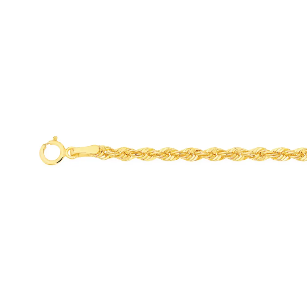 Prouds Bracelets>9Ct Gold 19Cm Hollow Rope Bracelet