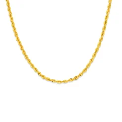 Prouds Necklaces>9Ct Gold 45Cm Hollow Rope Chain