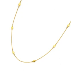 Prouds Necklaces>9Ct Gold 45Cm Multi Discs Solid Trace Necklet