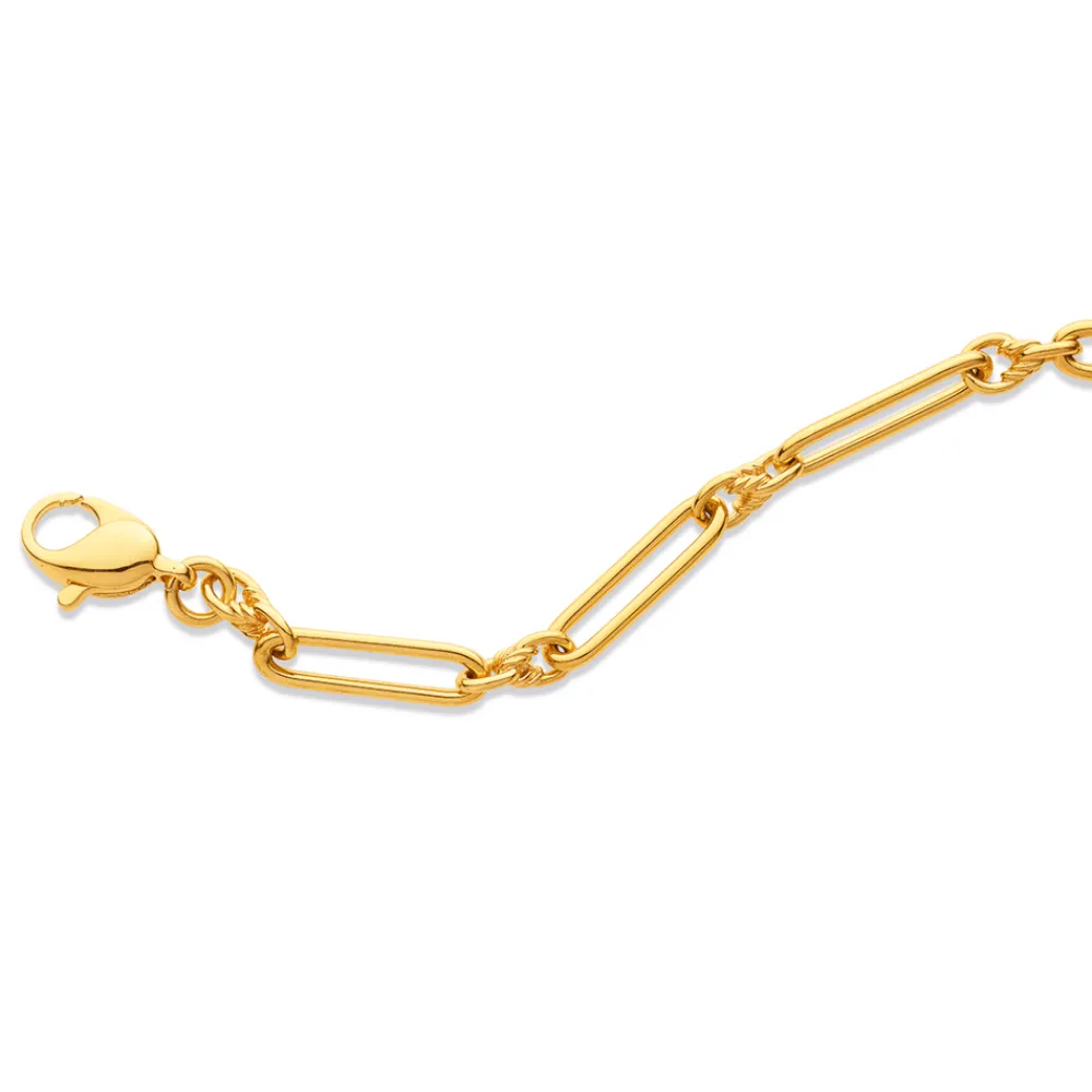 Prouds Bracelets>9Ct Gold 21Cm Paperclip Link Bracelet