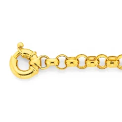 Prouds Bracelets>9Ct Gold 20Cm Solid Belcher Bolt Ring Bracelet