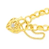 Prouds Bracelets>9Ct Gold 19Cm Solid Belcher Diamond Padlock Bracelet
