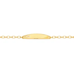 Prouds Bracelets>9Ct Gold 16.5Cm Solid Belcher I.D. Bracelet