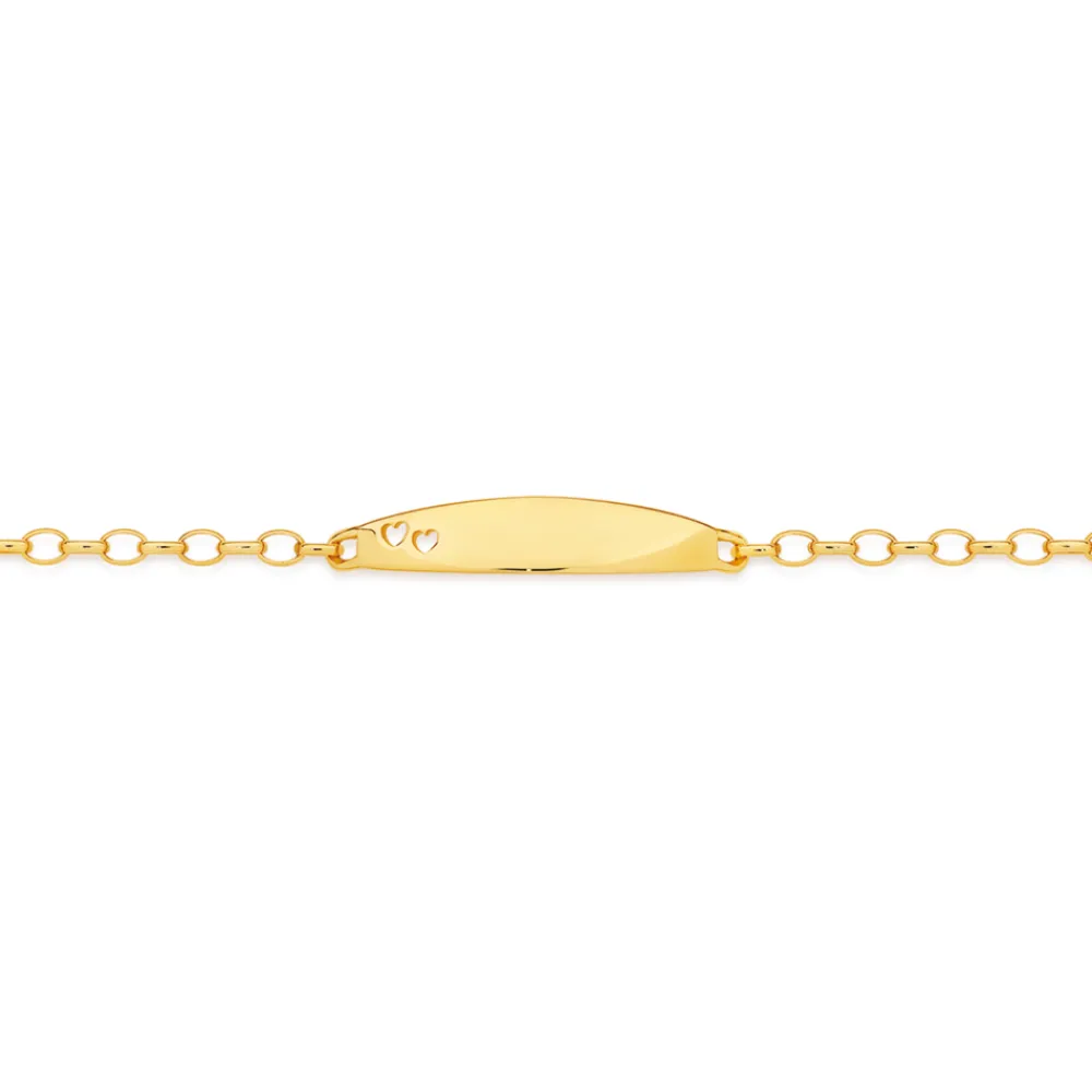 Prouds Bracelets>9Ct Gold 16.5Cm Solid Belcher I.D. Bracelet