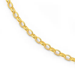 Prouds Body Jewellery>9Ct Gold 27Cm Solid Belcher Anklet