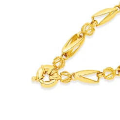 Prouds Bracelets>9Ct Gold 19Cm Solid Bolt Ring Bracelet