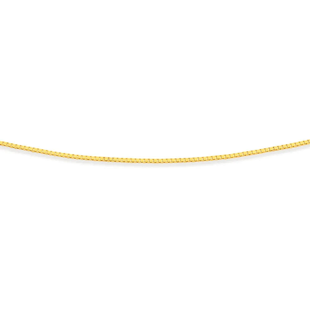 Prouds Necklaces>9Ct Gold 42Cm Solid Box Chain