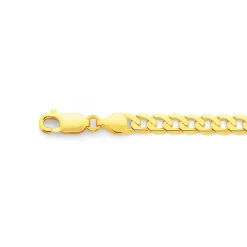 Prouds Bracelets>9Ct Gold 19Cm Solid Curb Bracelet