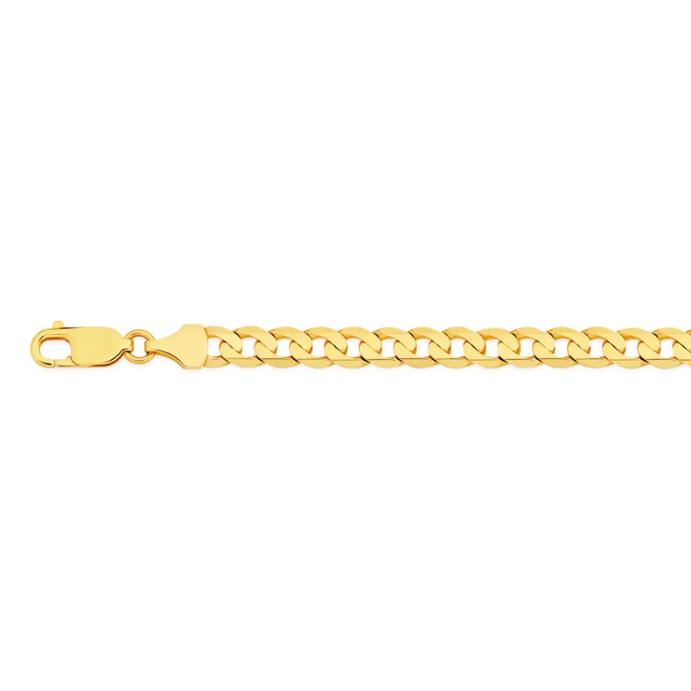 Prouds Bracelets>9Ct Gold 20.5Cm Solid Curb Bracelet