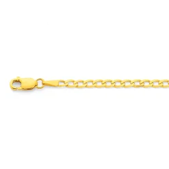 Prouds Bracelets>9Ct Gold 19Cm Solid Curb Bracelet
