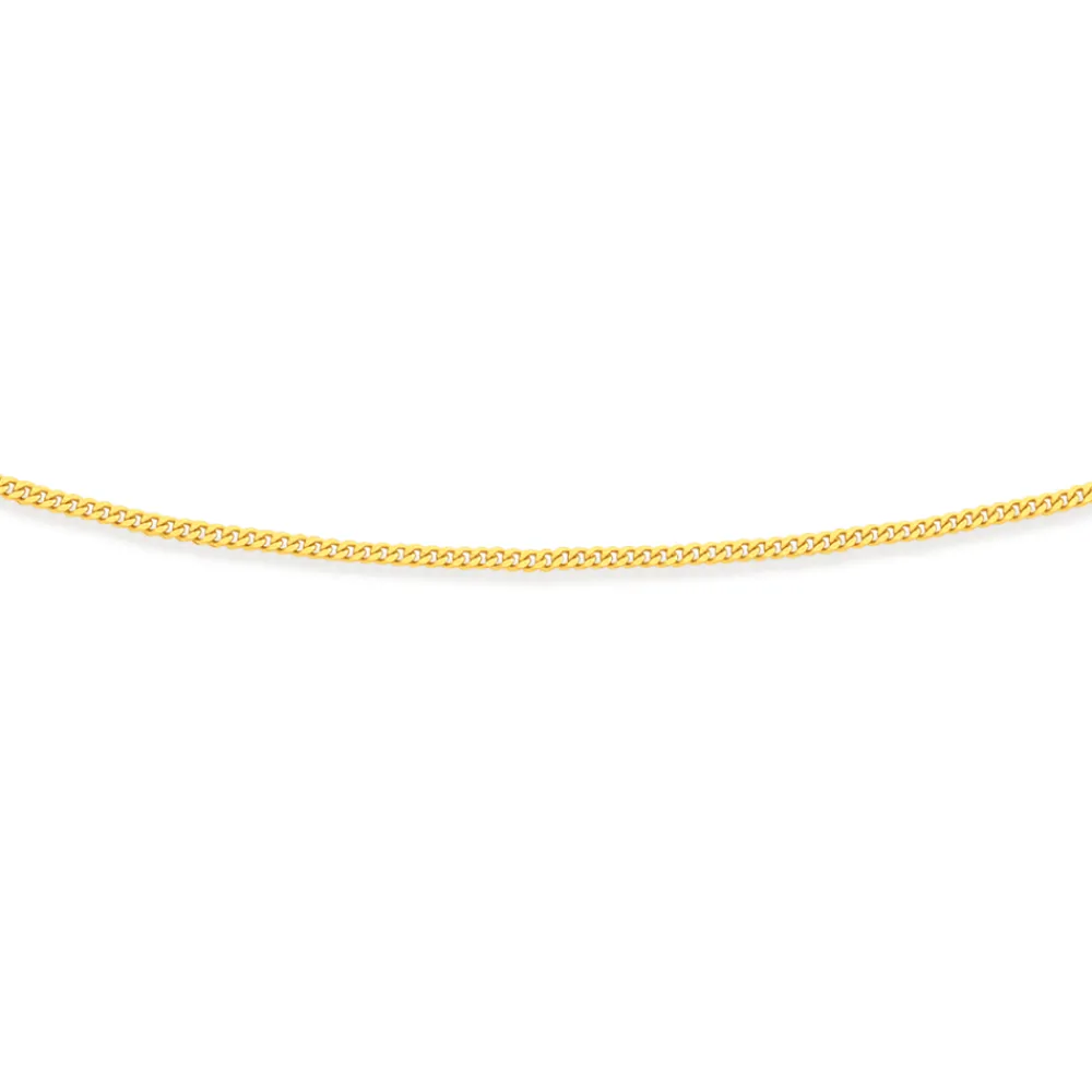 Prouds Necklaces>9Ct Gold 42Cm Solid Curb Chain