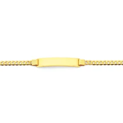 Prouds Bracelets>9Ct Gold 19Cm Solid Curb Identity Bracelet