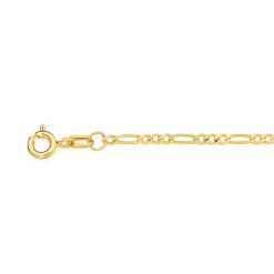 Prouds Bracelets>9Ct Gold 19Cm Solid Diamond-Cut Figaro 3+1 Bracelet