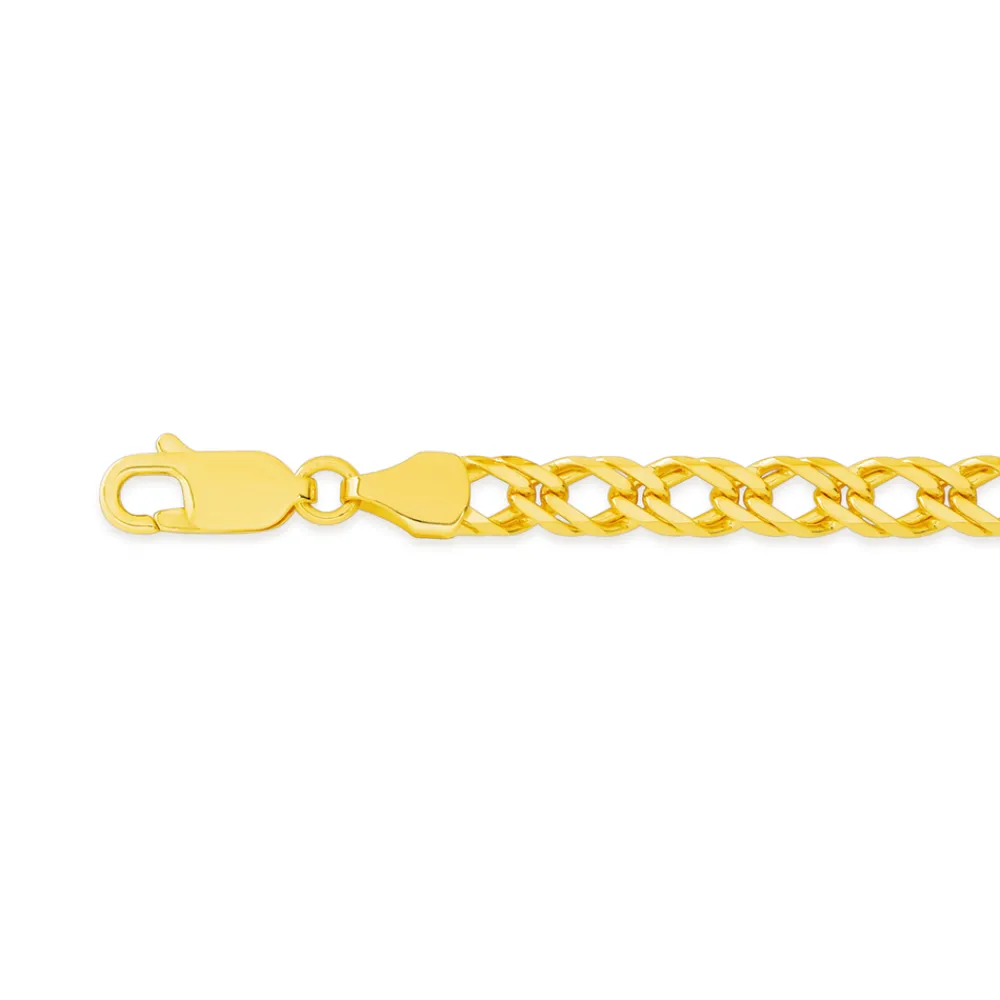 Prouds Bracelets>9Ct Gold 19Cm Solid Double Curb Bracelet